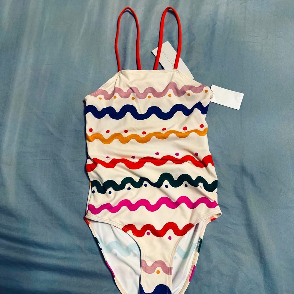 STELLA McCARTNEY KIDS Colorful Wiggle Tile Swimsuit for Girls size 12y